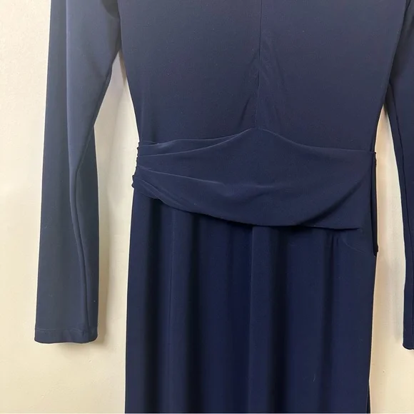 Ralph Lauren Embellished Evening Gown Navy Dress SZ 4 - Picture 6 of 14